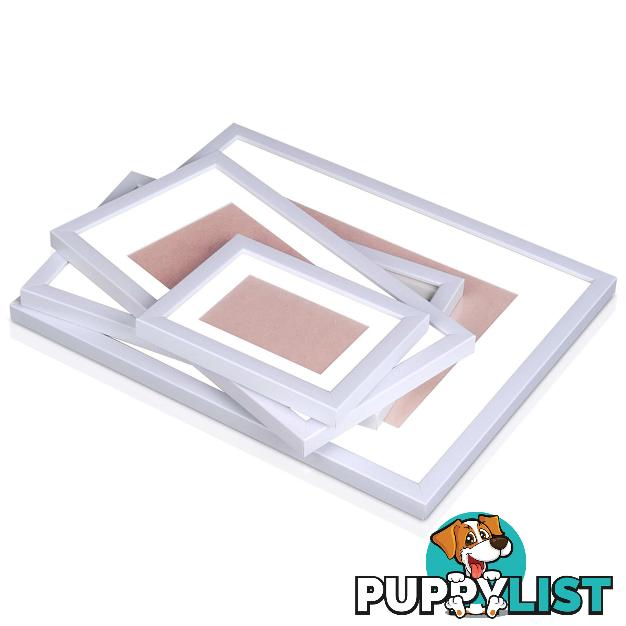 20pc Photo Frame Set - White