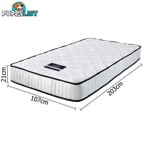 High Density Foam Pocket Spring Mattress 21cm King Single