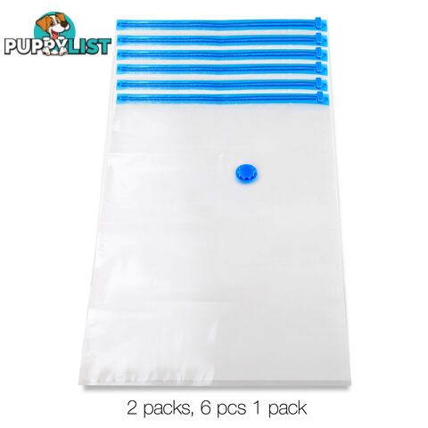 Set of 12 Vaccuum Storage Bags 60 x 80cm