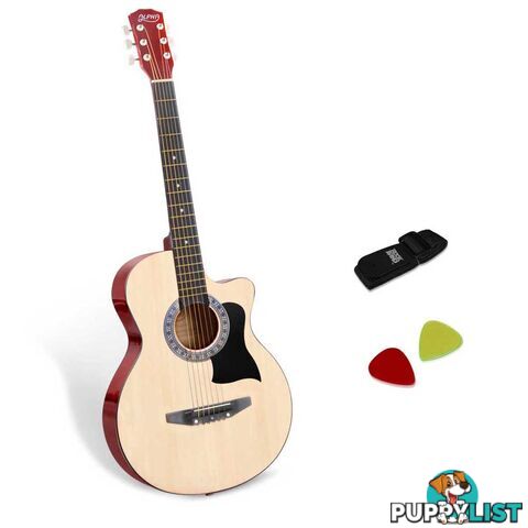 38 Inch Wooden Acoustic Guitar Natural