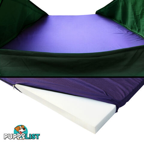 Double Camping Canvas Swag Tent Green w/ Air Pillow