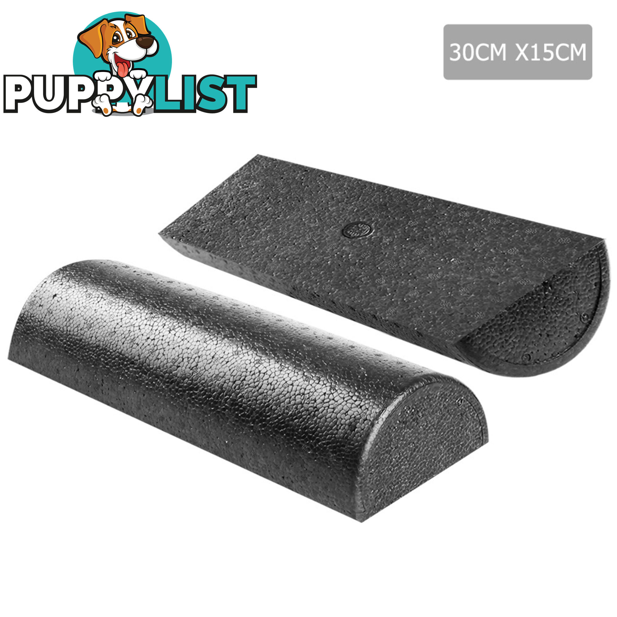 Yoga Gym Pilates EPP Stick Foam Roller Black 30 x 15cm