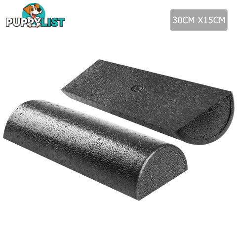 Yoga Gym Pilates EPP Stick Foam Roller Black 30 x 15cm