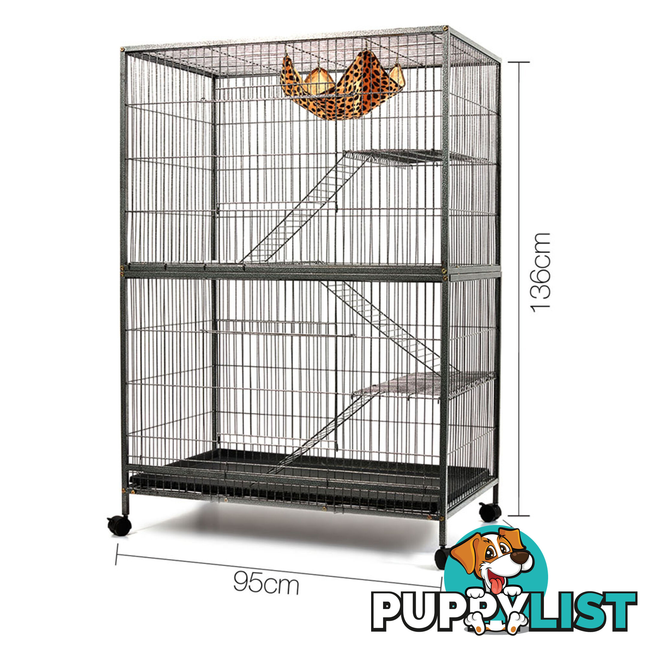 3 Level Cat Ferret Hamster Rat Bird Cage Aviary