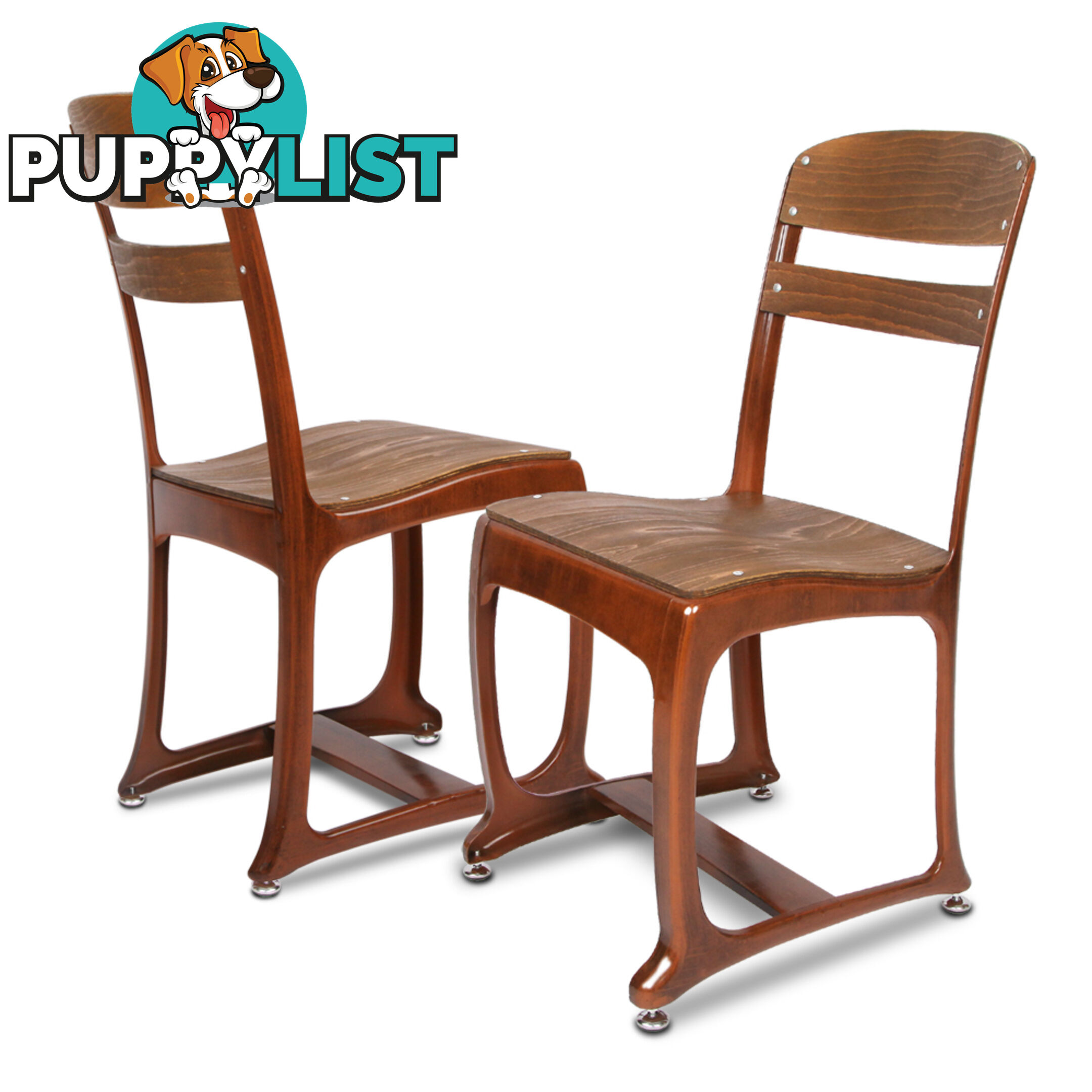 Set of 2 Replica Eton Dining Chairs - Copper