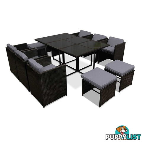 Capetown Dining 10 Seater Set _ÑÐ Black & Grey