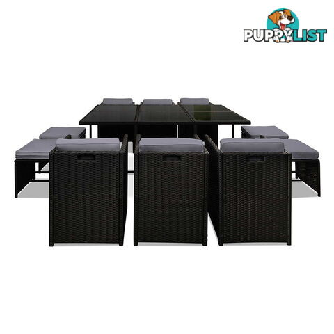 Capetown Dining 10 Seater Set _ÑÐ Black & Grey