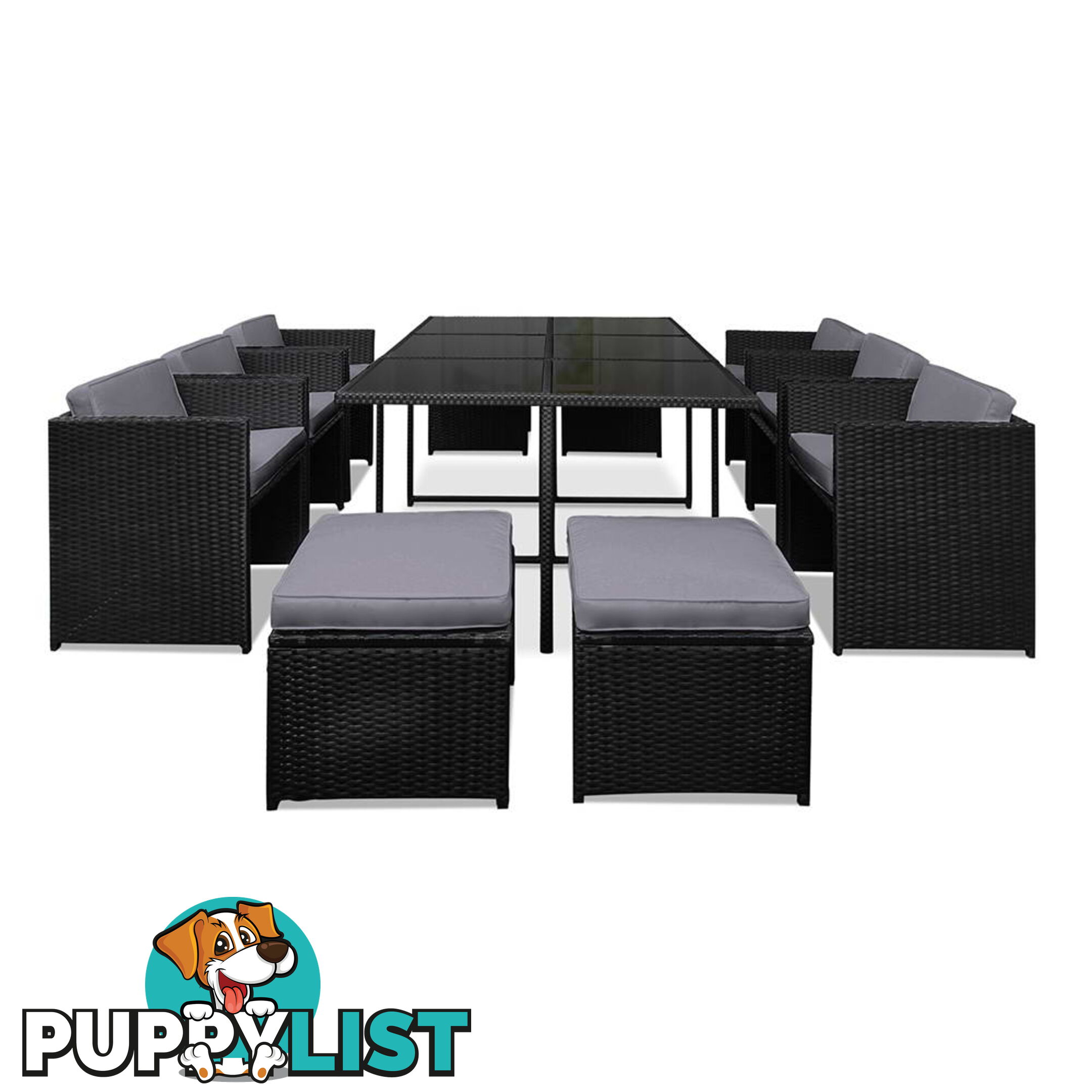 Capetown Dining 10 Seater Set _ÑÐ Black & Grey