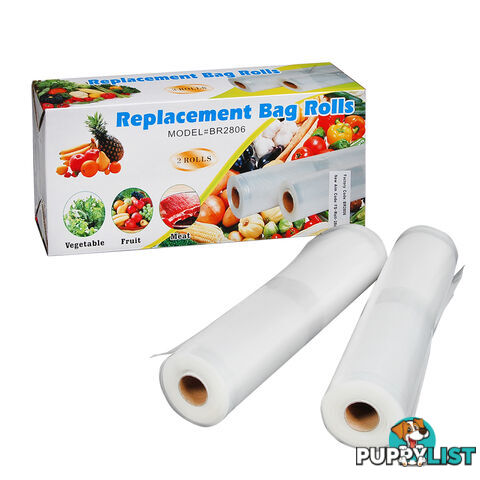 Set of 10 Vacuum Food Sealer Storage Rolls 6m x 22cm