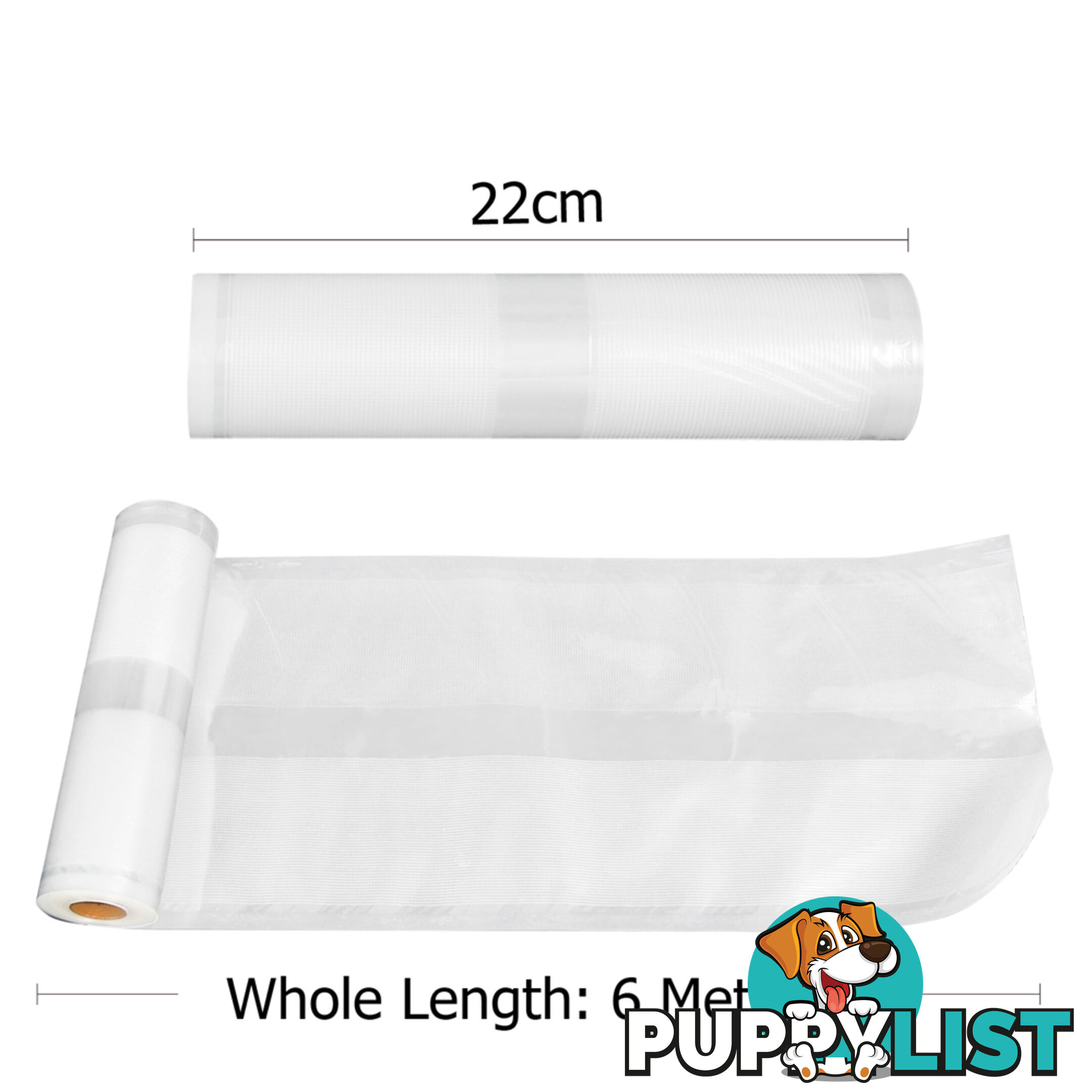 Set of 10 Vacuum Food Sealer Storage Rolls 6m x 22cm