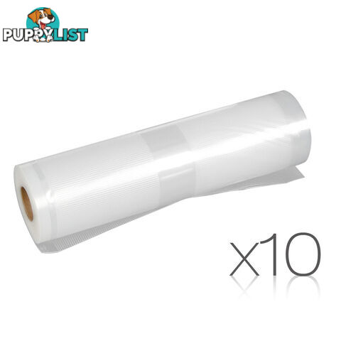 Set of 10 Vacuum Food Sealer Storage Rolls 6m x 22cm