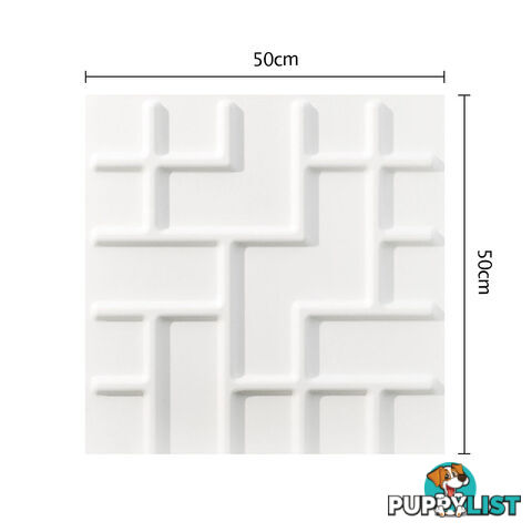 12 Pcs 3D Tetris Design Wall Panel