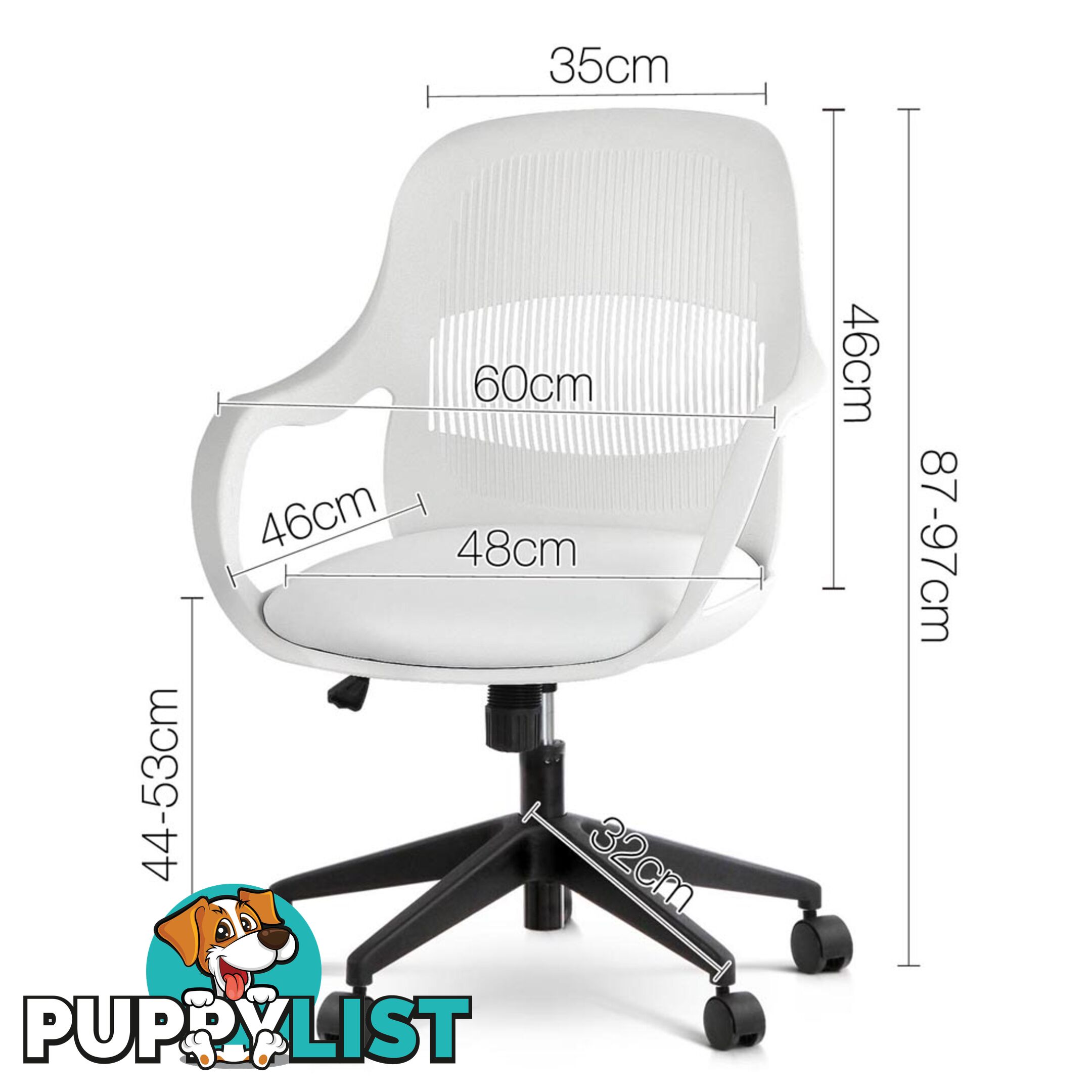 Modern Office Desk Chair  - White