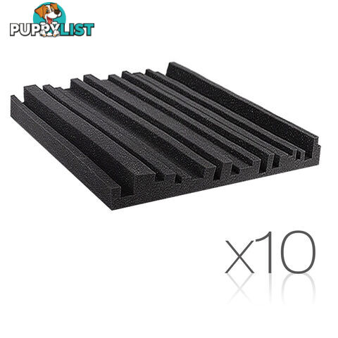 Set of 10 Studio Acoustic Foam Black