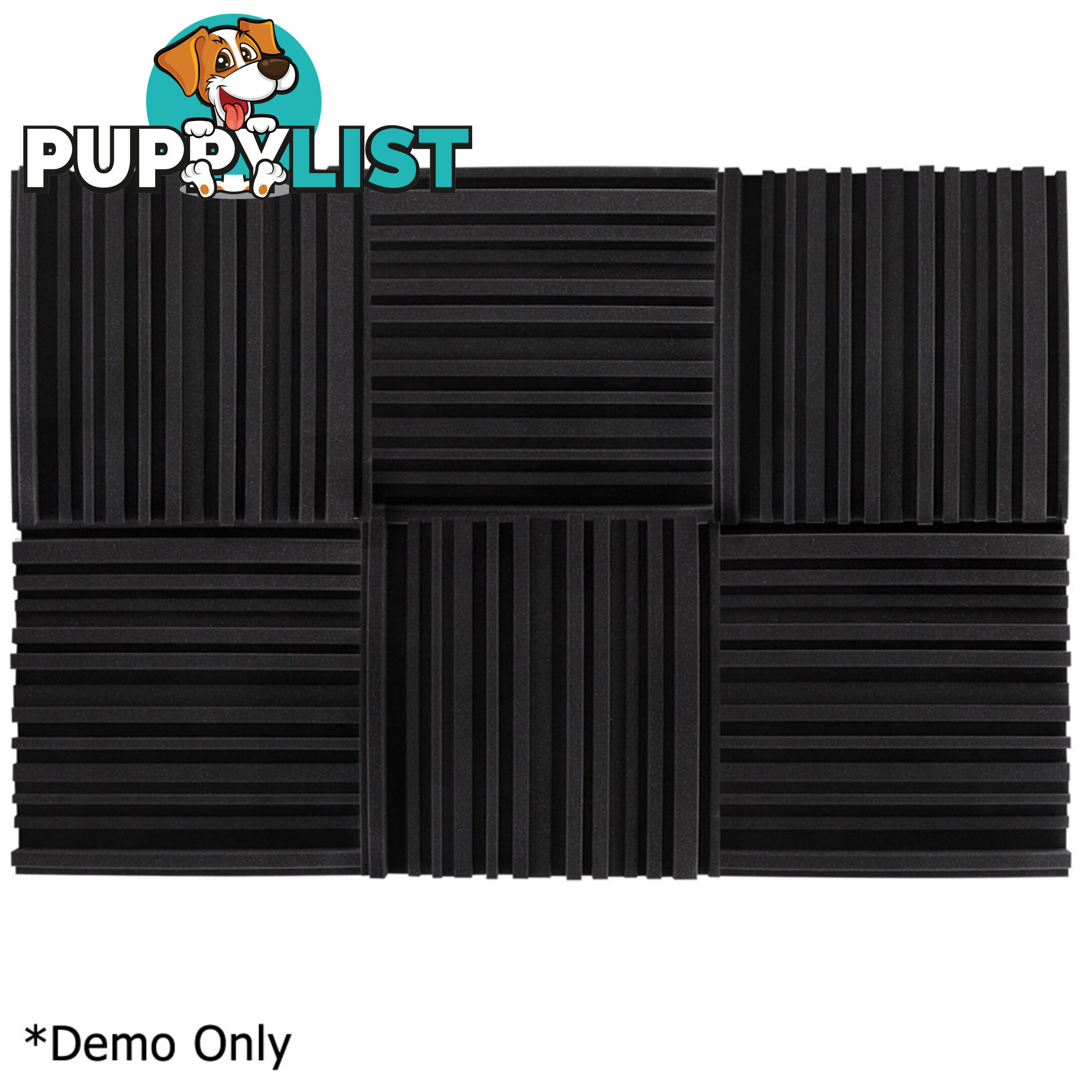 Set of 10 Studio Acoustic Foam Black