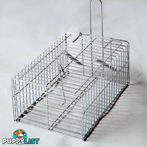 Set of 4 Humane Animal Trap Cage 23 x 15 x 10cm Silver