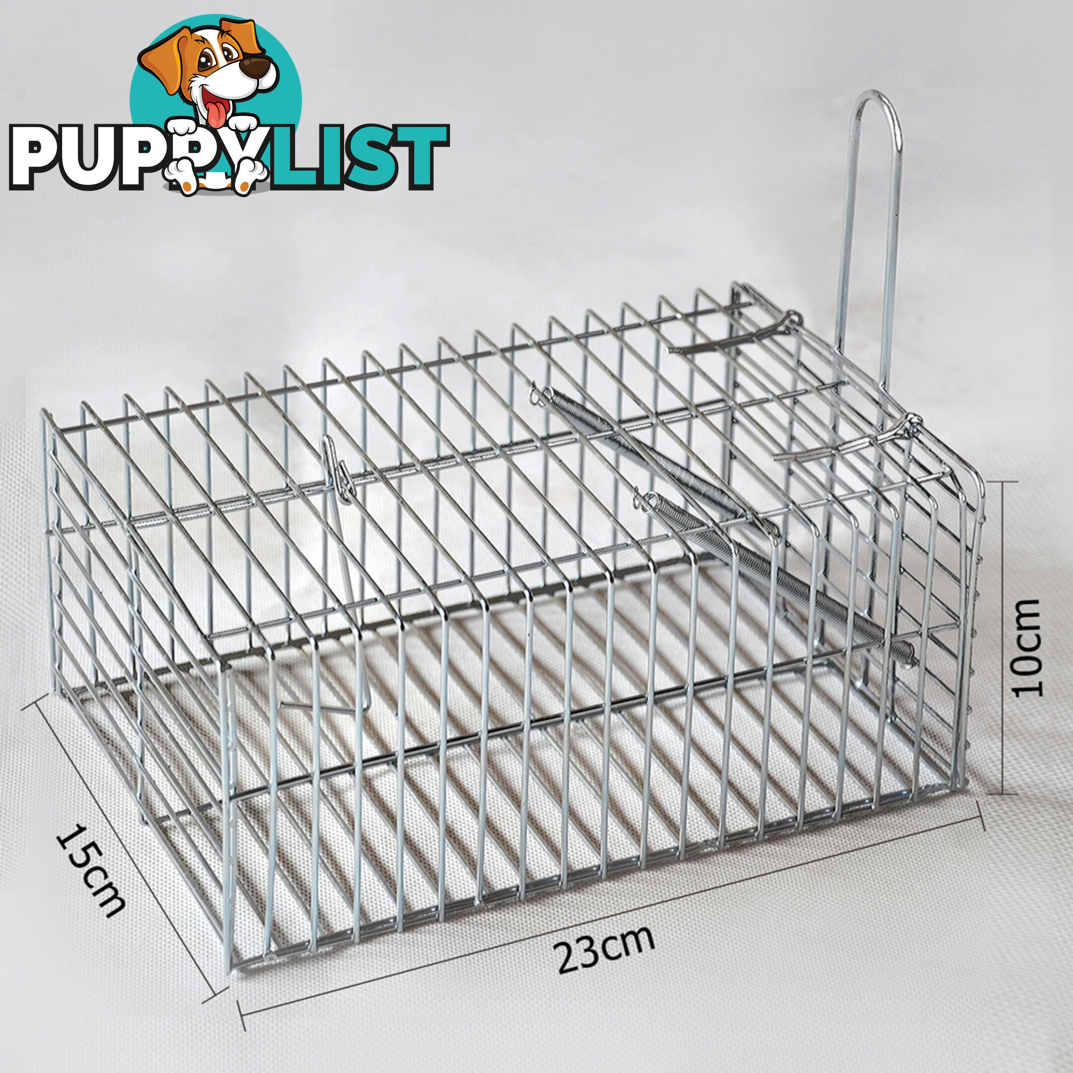 Set of 4 Humane Animal Trap Cage 23 x 15 x 10cm Silver