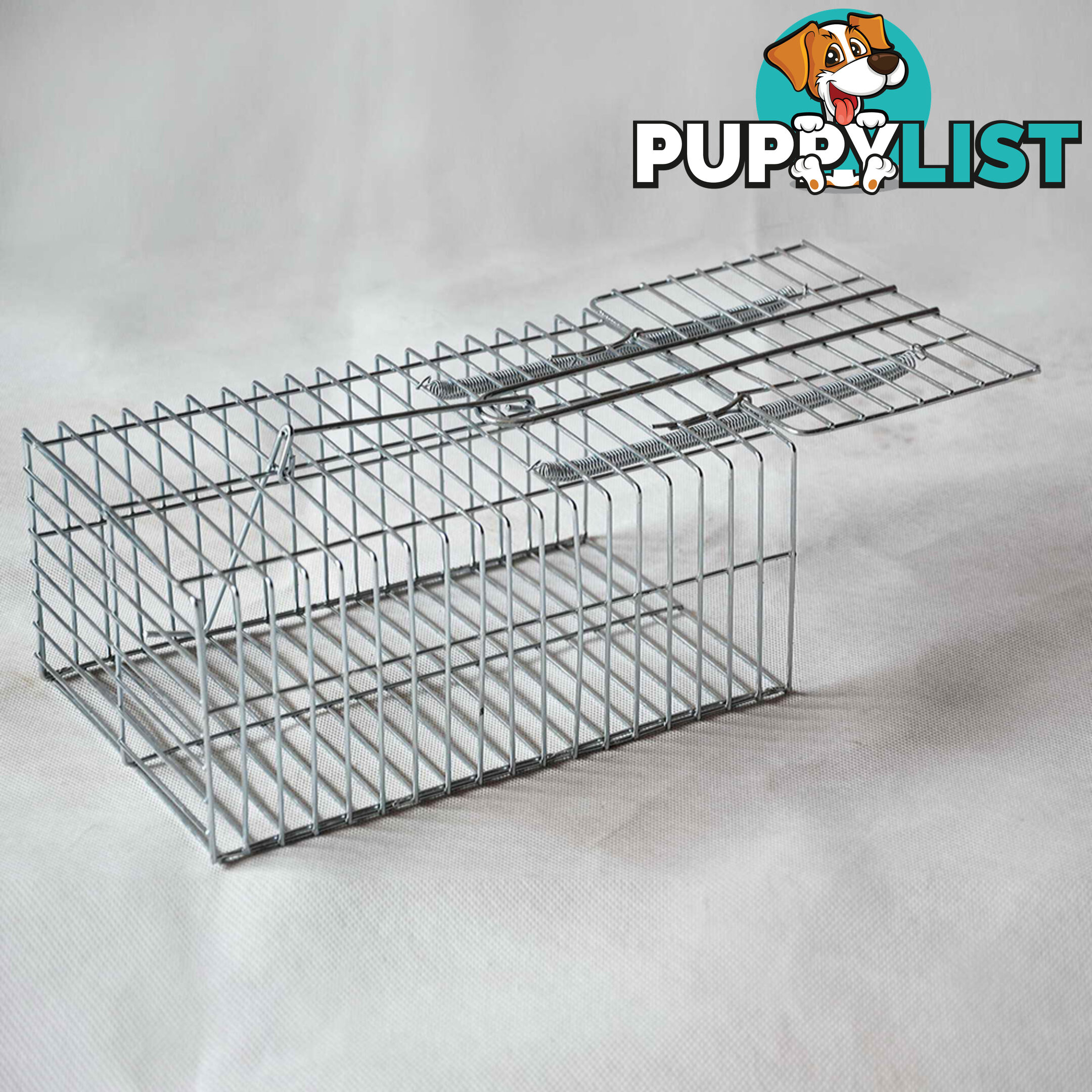 Set of 4 Humane Animal Trap Cage 23 x 15 x 10cm Silver