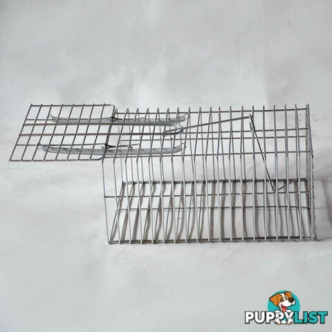 Set of 4 Humane Animal Trap Cage 23 x 15 x 10cm Silver