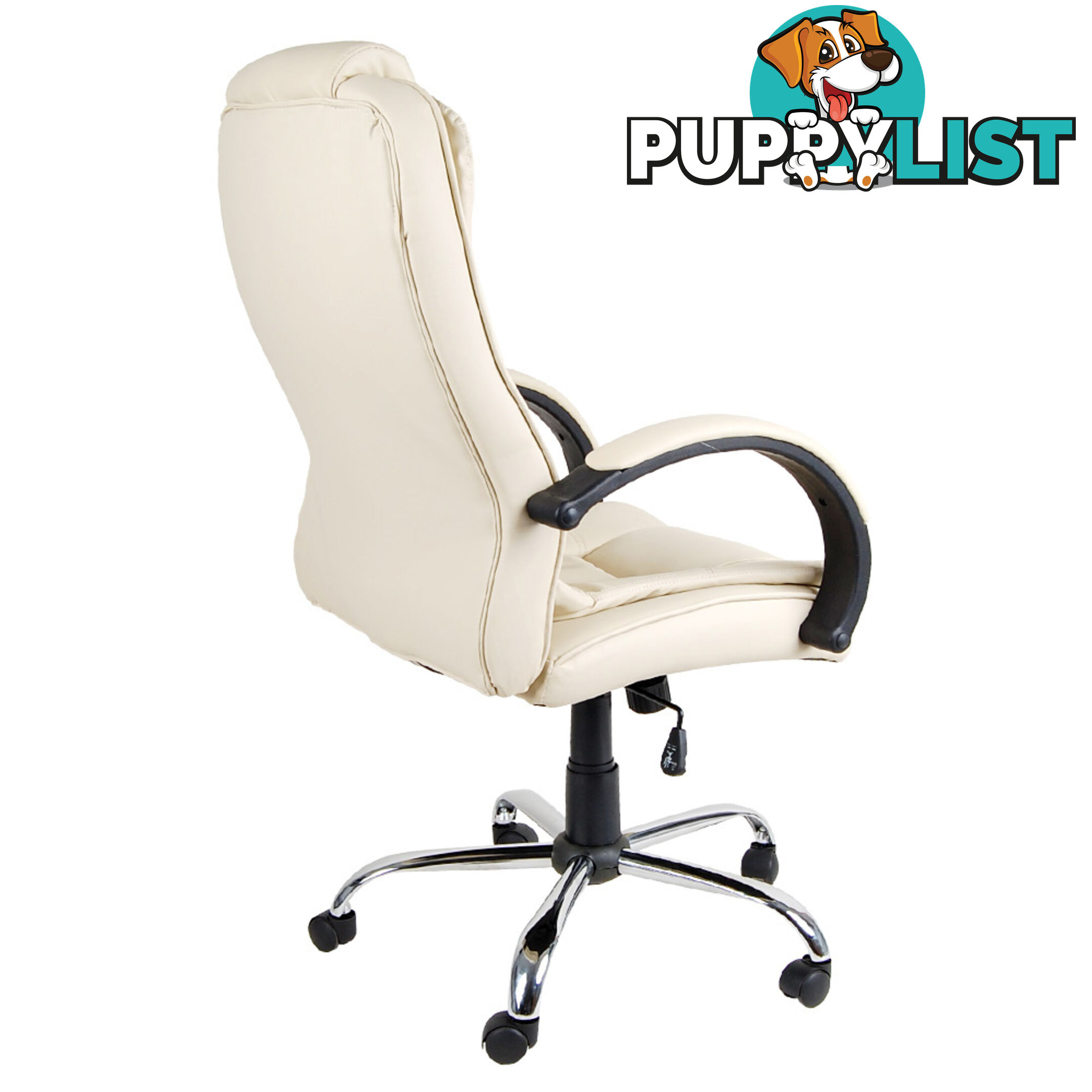 Executive PU Leather Office Computer Chair Beige