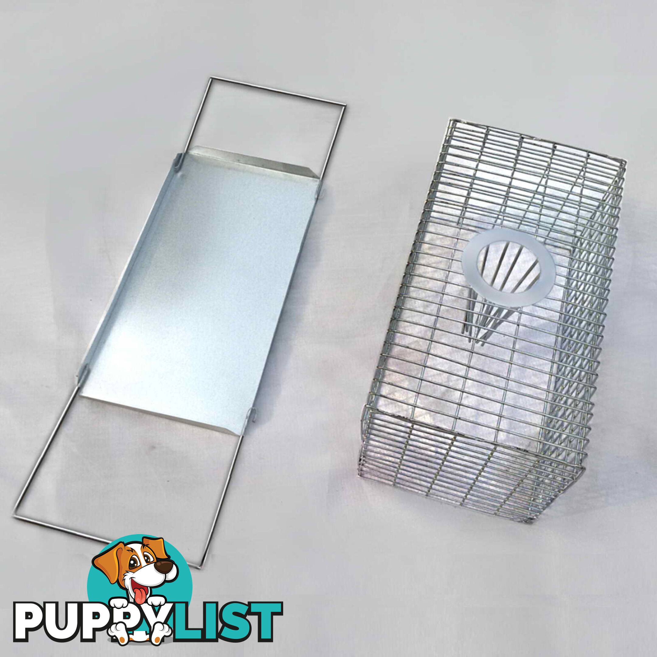 Set of 4 Humane Animal Trap Cage 21 x 13 x 9cm Silver