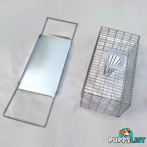 Set of 4 Humane Animal Trap Cage 21 x 13 x 9cm Silver