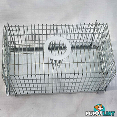 Set of 4 Humane Animal Trap Cage 21 x 13 x 9cm Silver