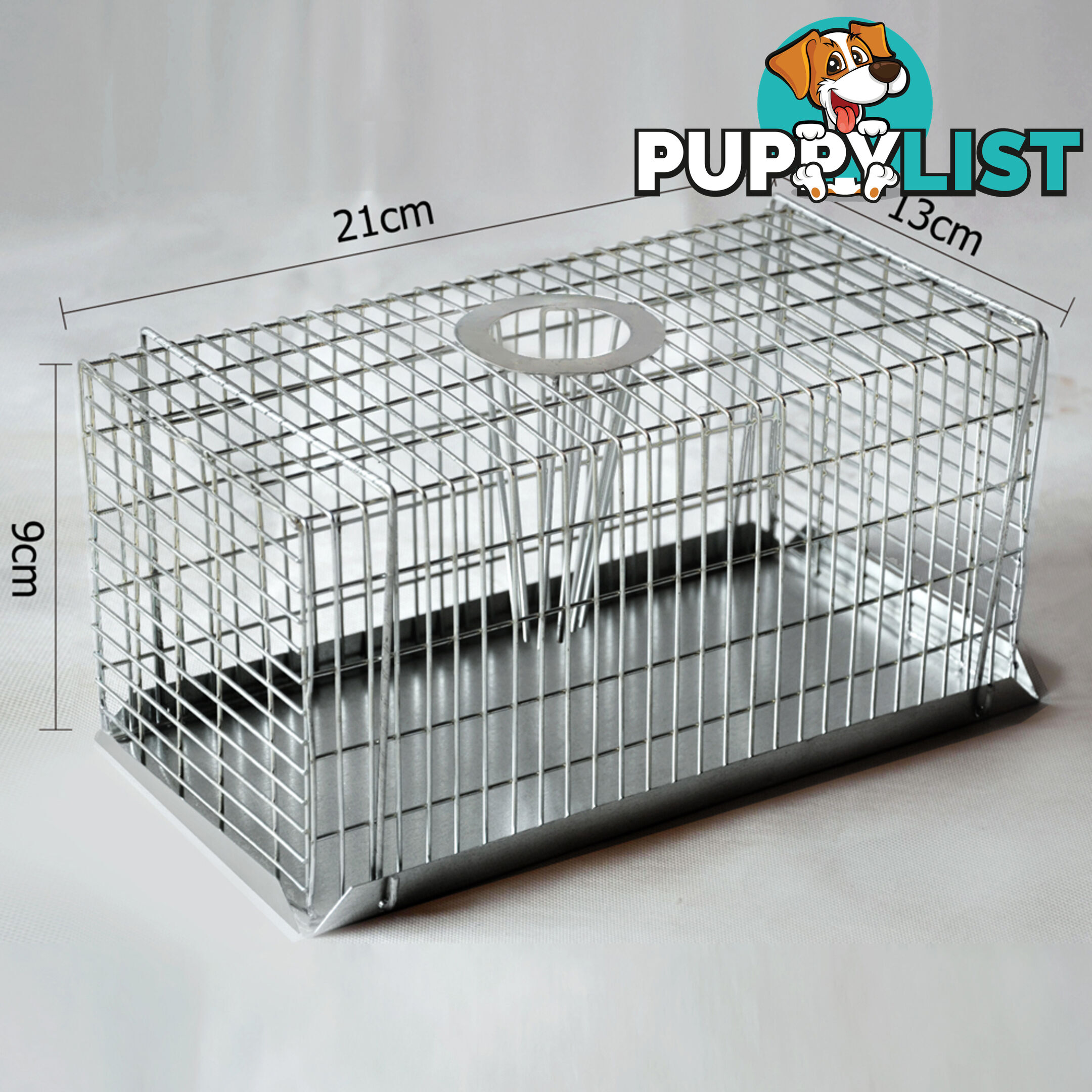 Set of 4 Humane Animal Trap Cage 21 x 13 x 9cm Silver