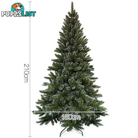 Snowy Christmas Tree 210cm Green