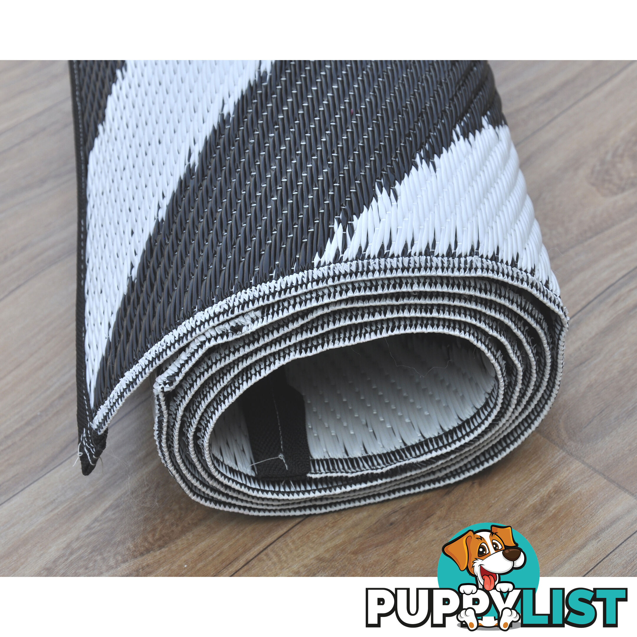 CHEVRON Rug Black & White 120x180cm