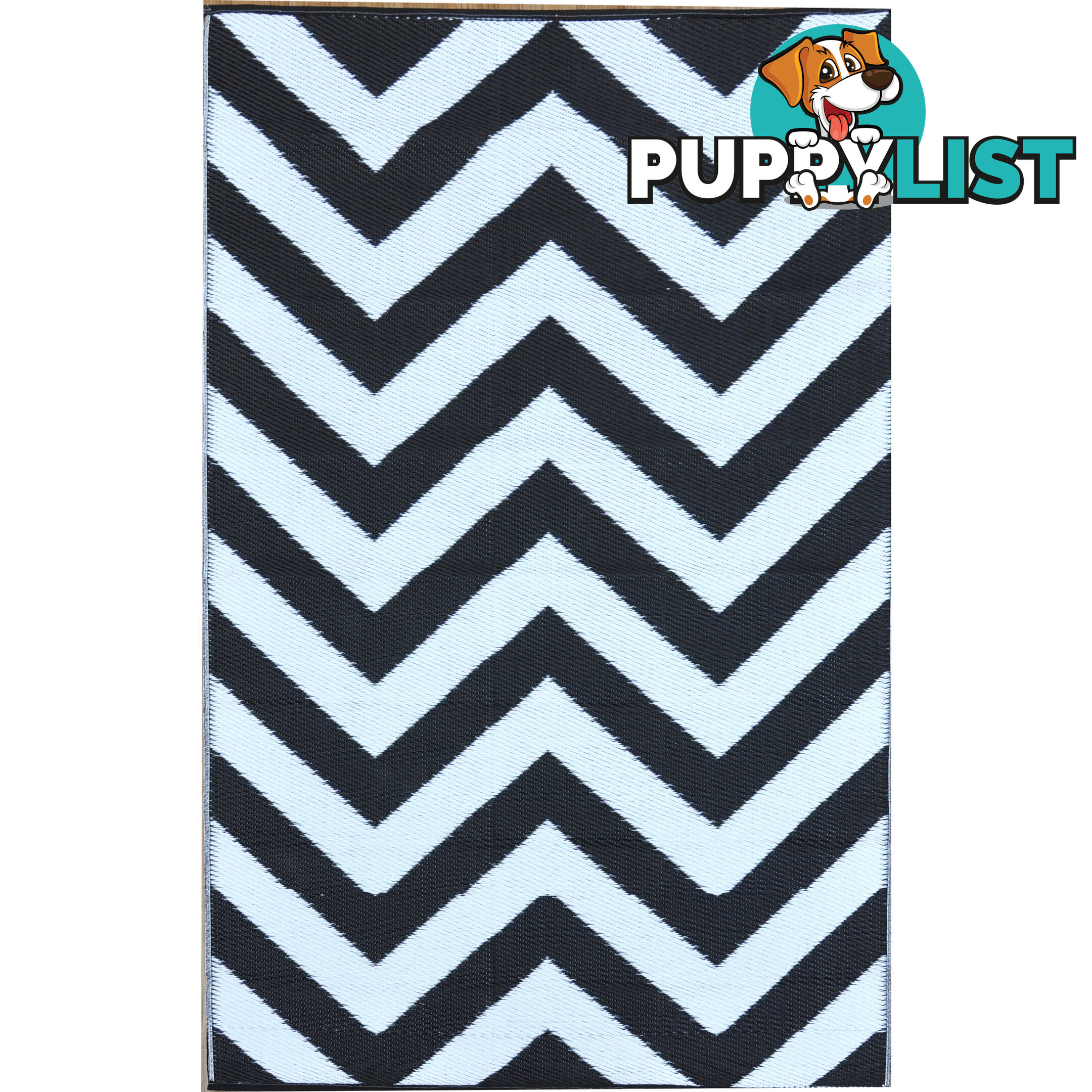 CHEVRON Rug Black & White 120x180cm