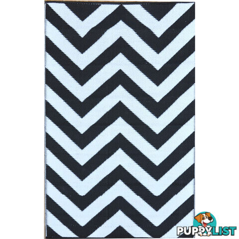 CHEVRON Rug Black & White 120x180cm