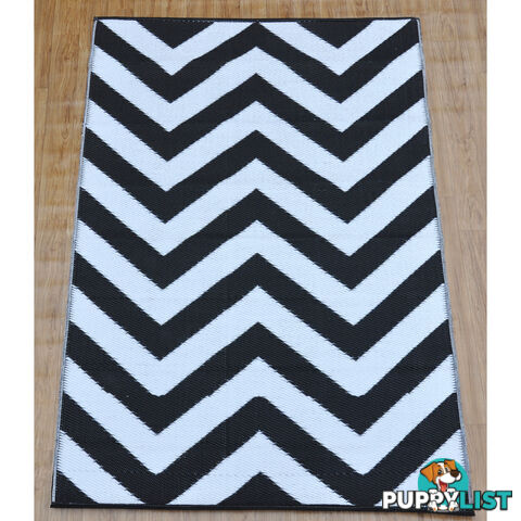 CHEVRON Rug Black & White 120x180cm