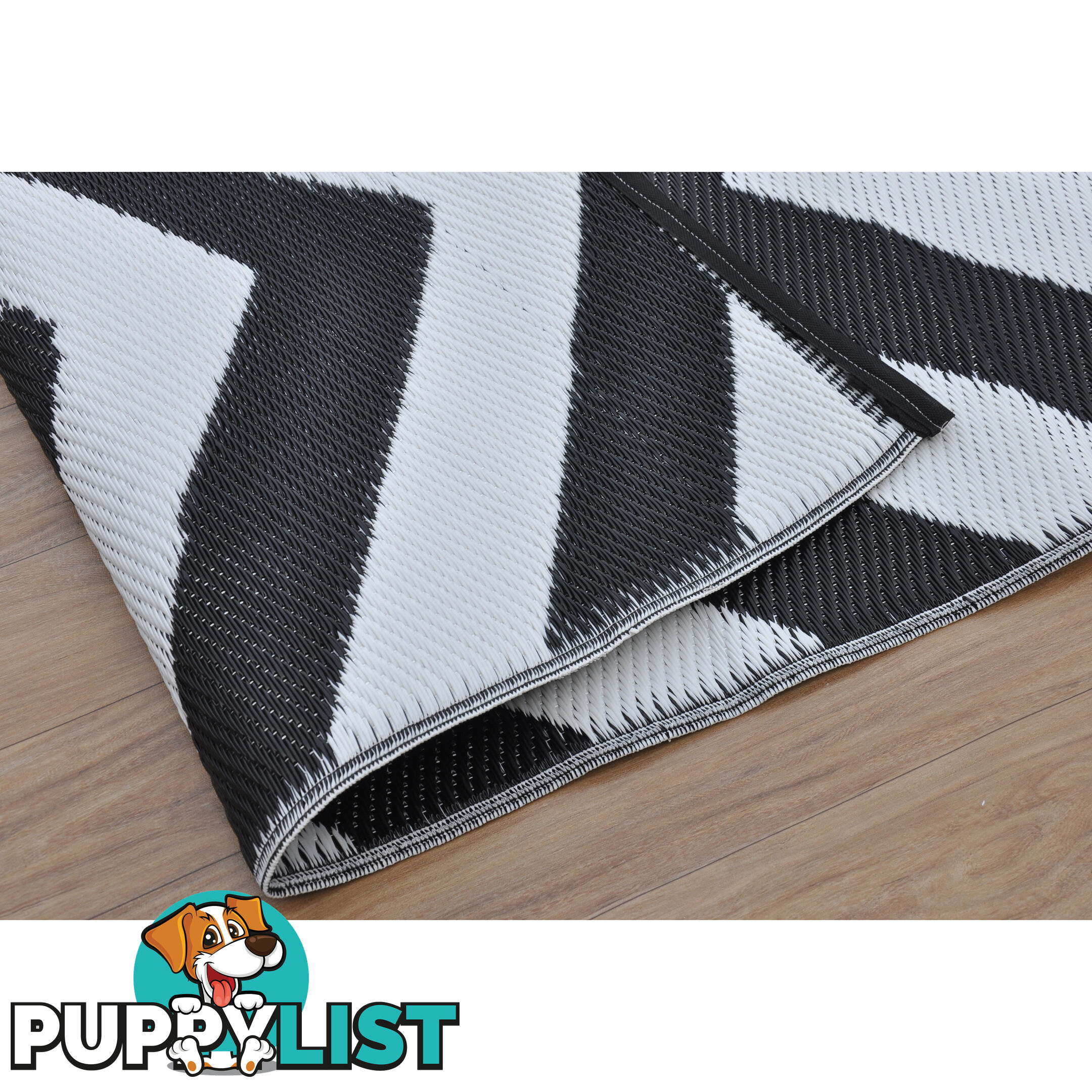 CHEVRON Rug Black & White 120x180cm