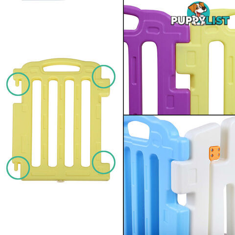 12 Panels Interactive Baby Playpen