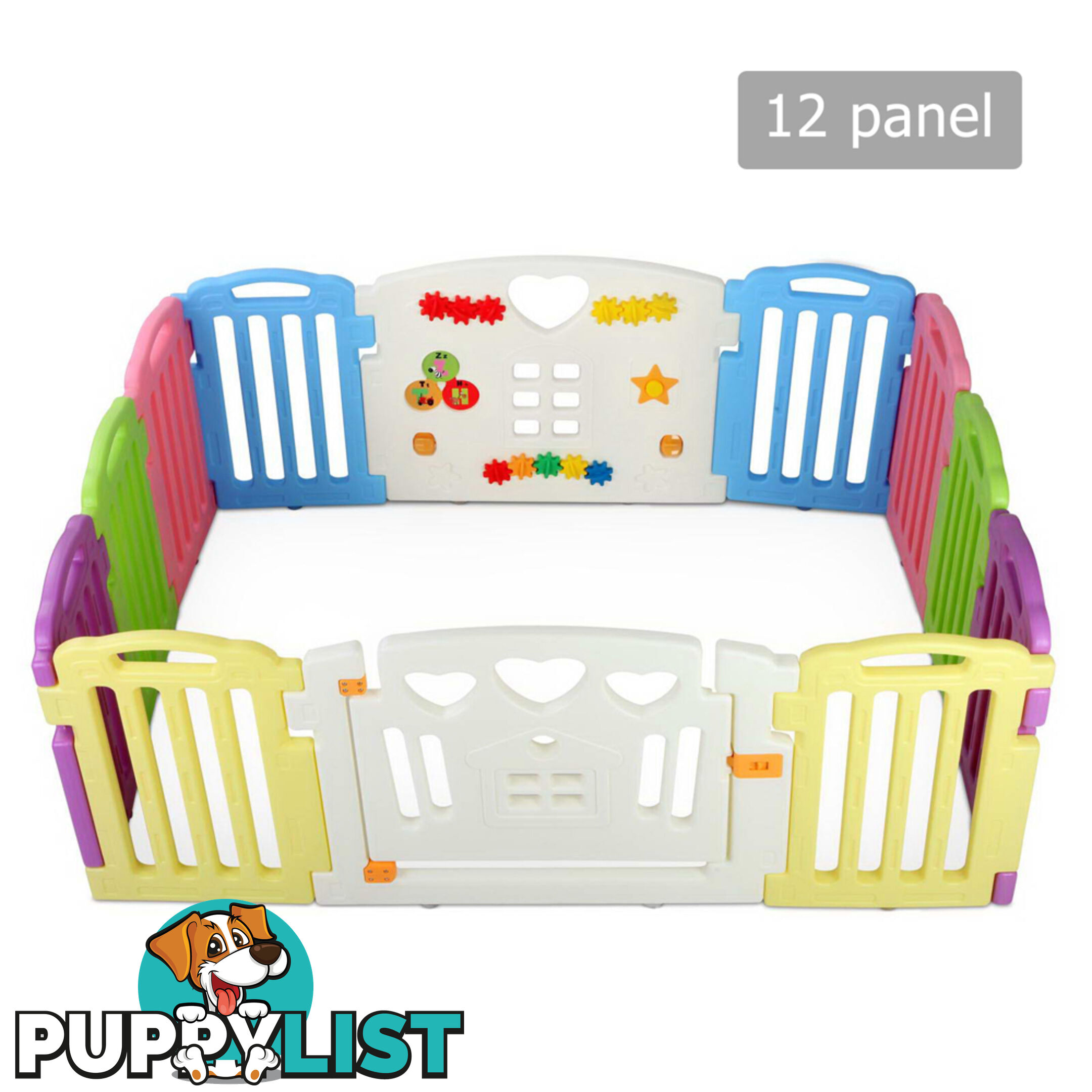 12 Panels Interactive Baby Playpen