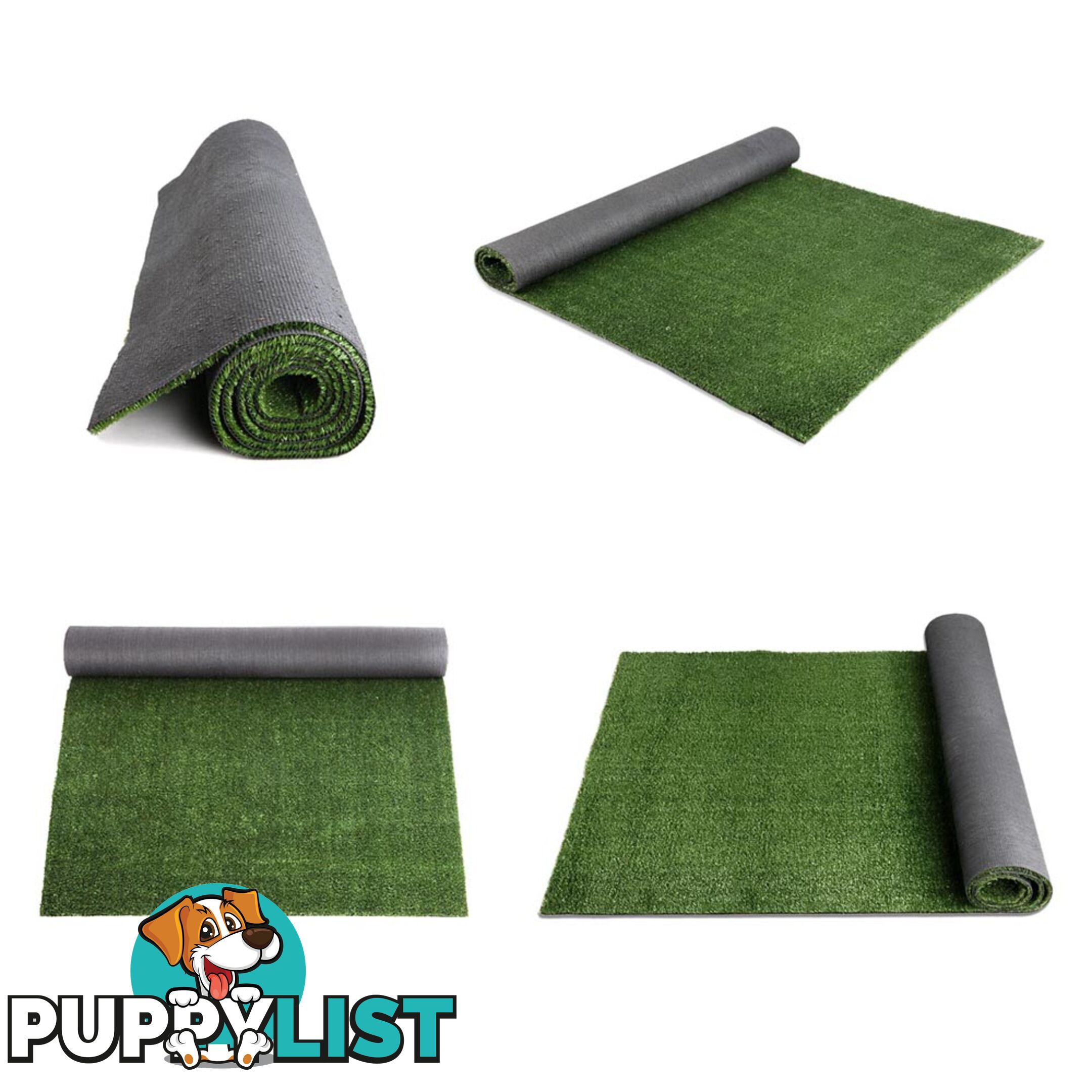 Artificial Grass 20 SQM Polypropylene Lawn Flooring 15mm Olive