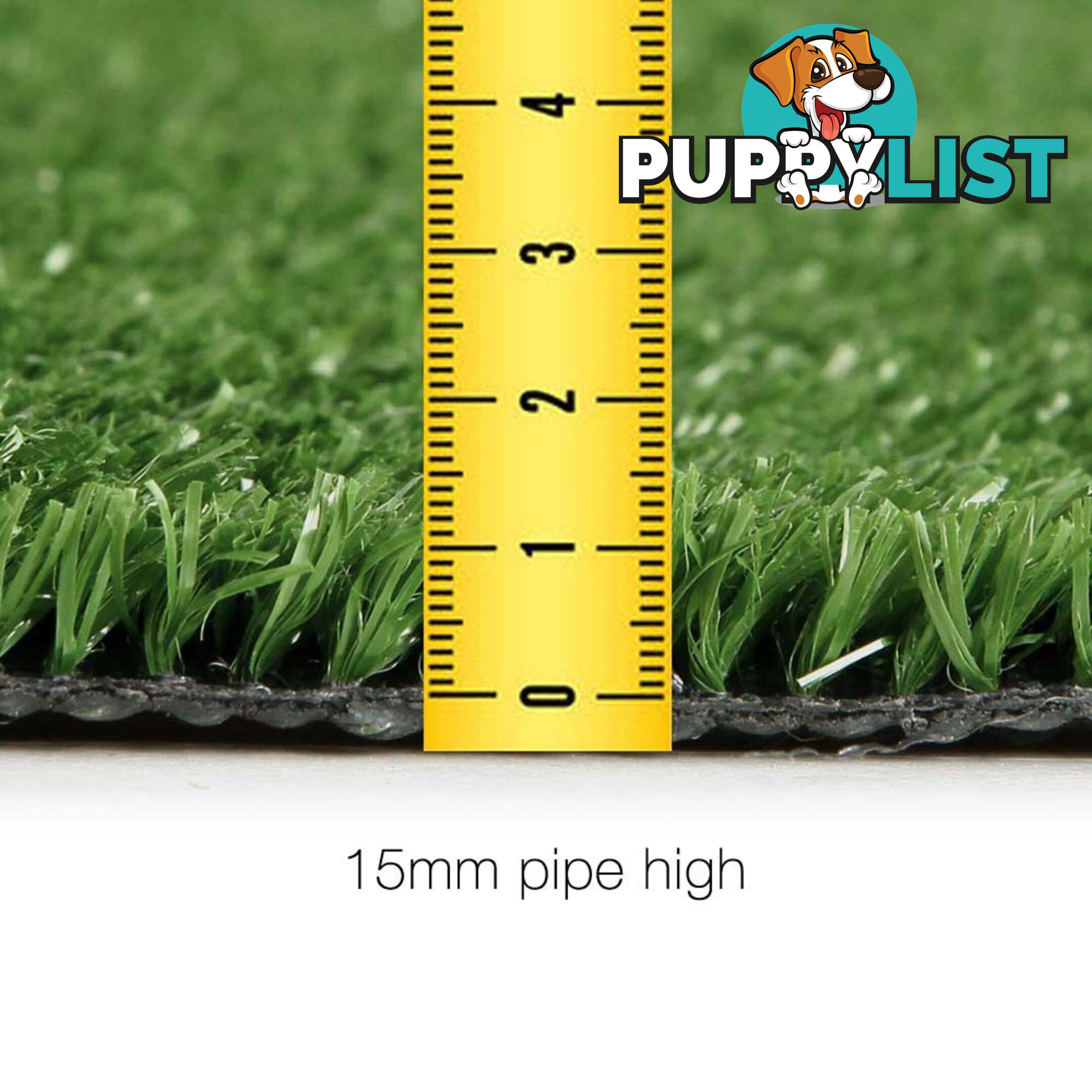 Artificial Grass 20 SQM Polypropylene Lawn Flooring 15mm Olive