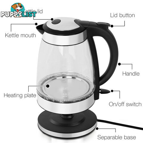 LED Cordless Glass Kettle _ÑÐ 1.7L