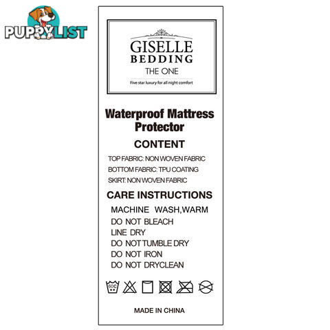 Waterproof Non-Woven Mattress Protector - King