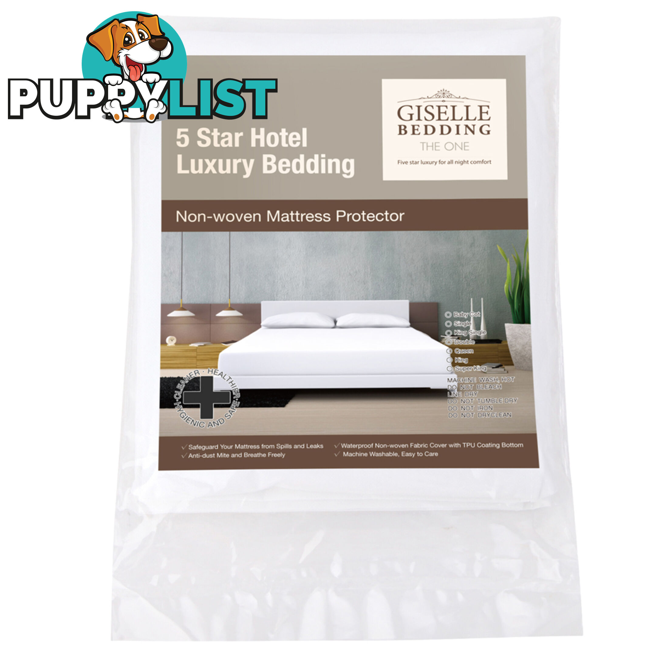 Waterproof Non-Woven Mattress Protector - King