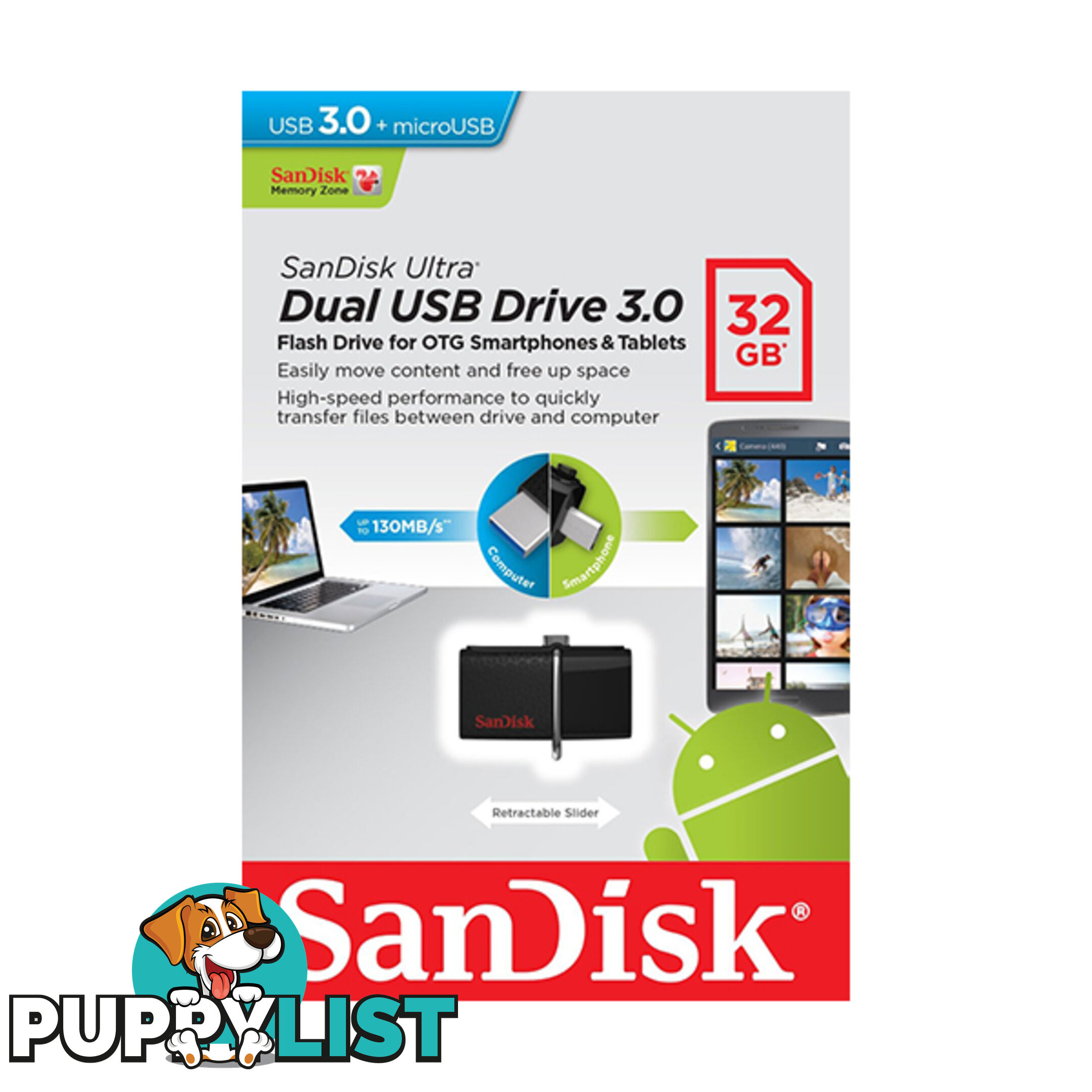 Sandisk SDDD2-032G OTG-32G Ultra Dual USB 3.0 Pen Drive