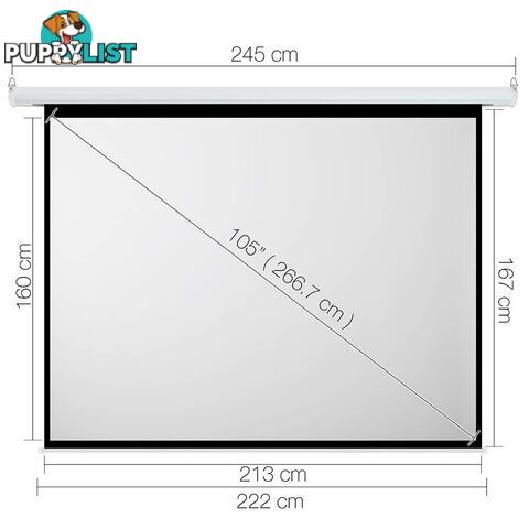 Electric Projector Screen - 266 cm