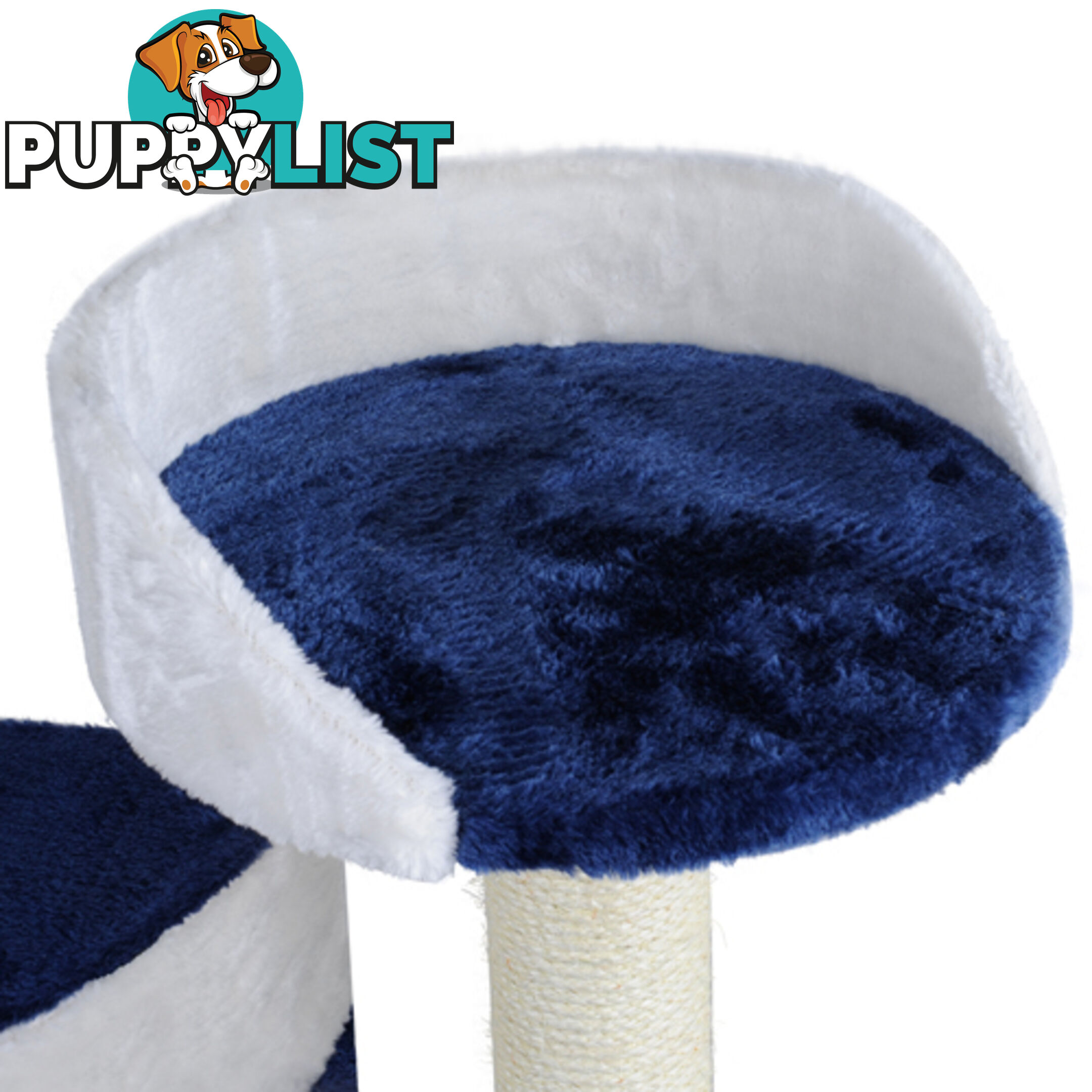 Cat Scratching Poles Post Furniture Tree House Condo Blue White