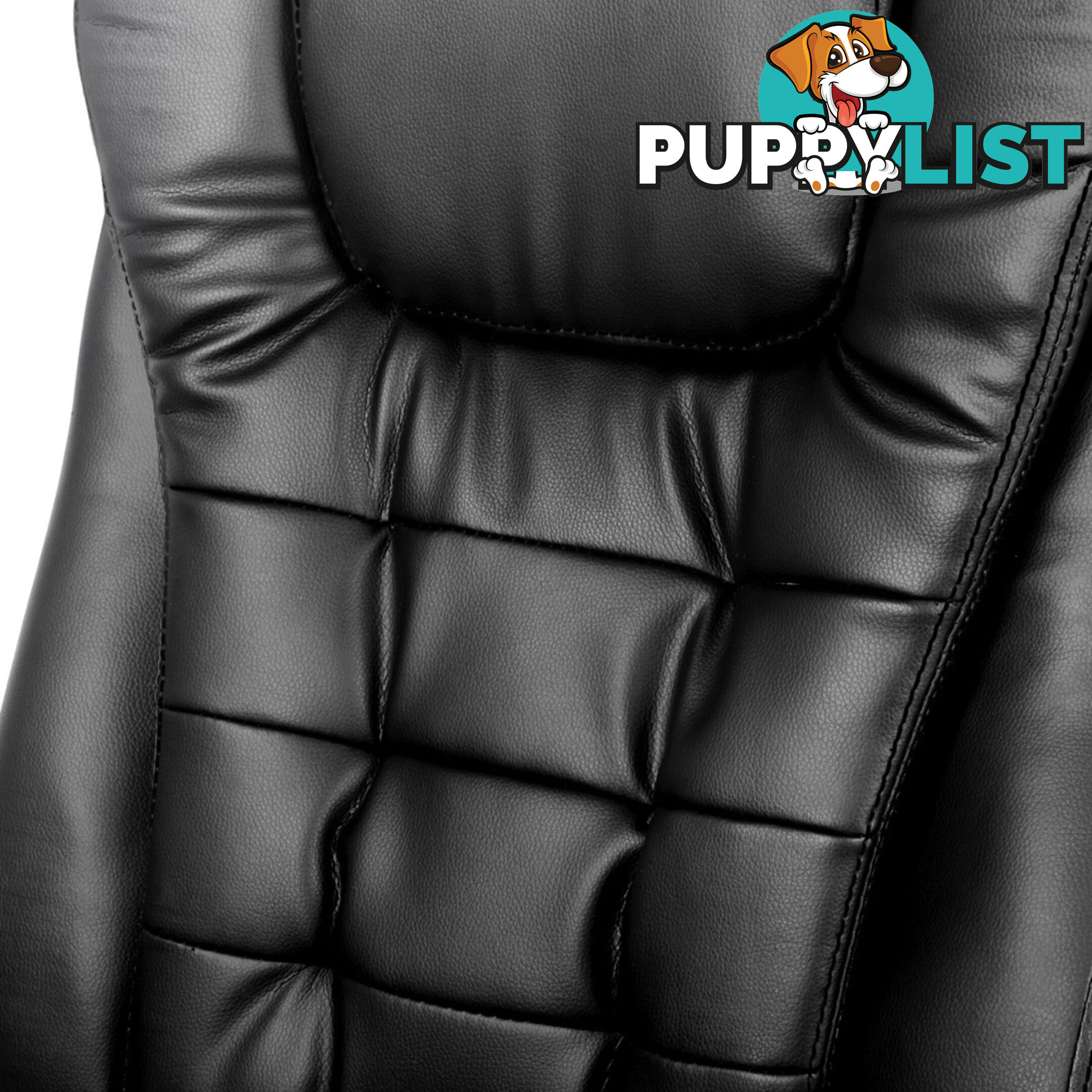 8 Point Massage Executive PU Leather Office Computer Chair Black