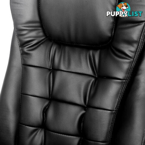 8 Point Massage Executive PU Leather Office Computer Chair Black