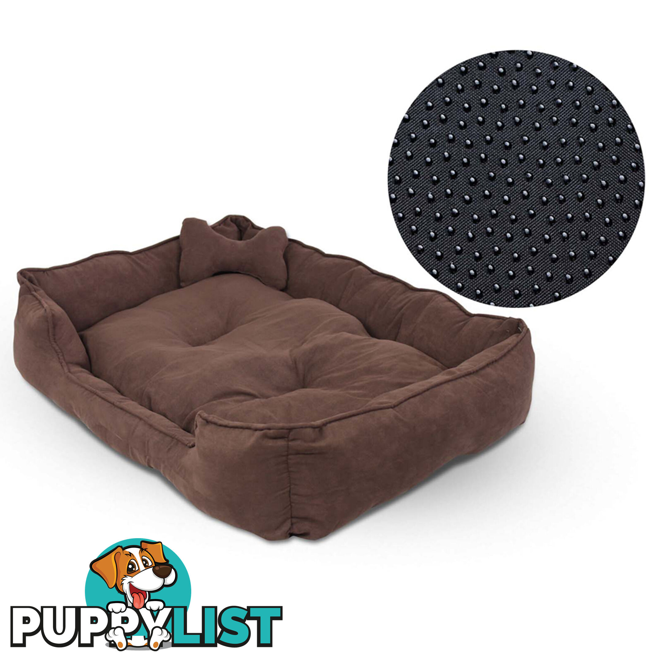 Faux Suede Washable Dog Bed - Medium