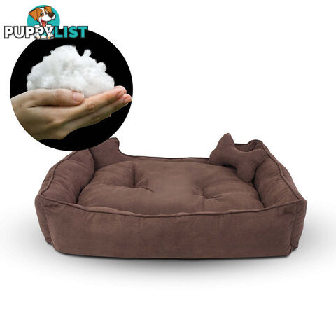 Faux Suede Washable Dog Bed - Medium