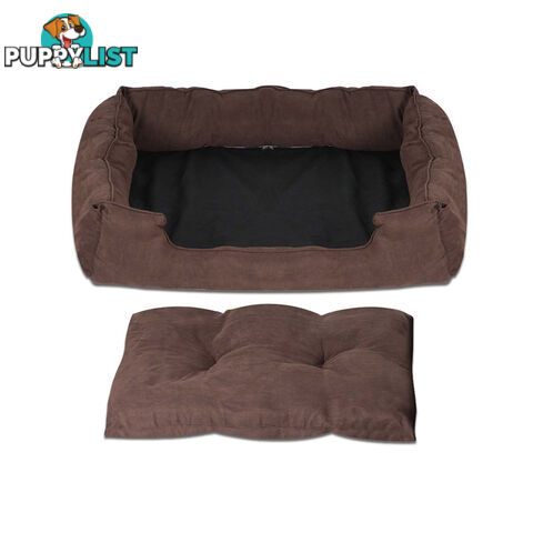 Faux Suede Washable Dog Bed - Medium