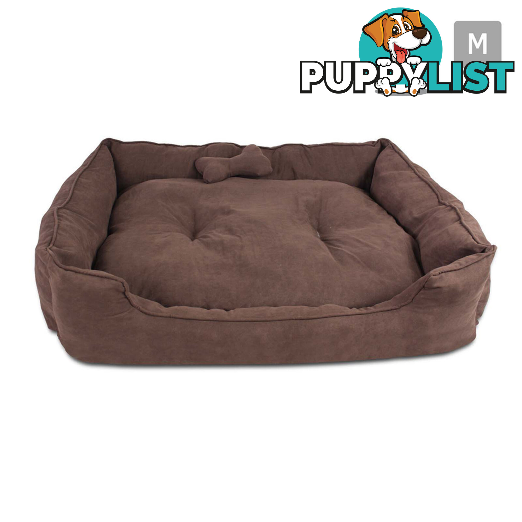 Faux Suede Washable Dog Bed - Medium